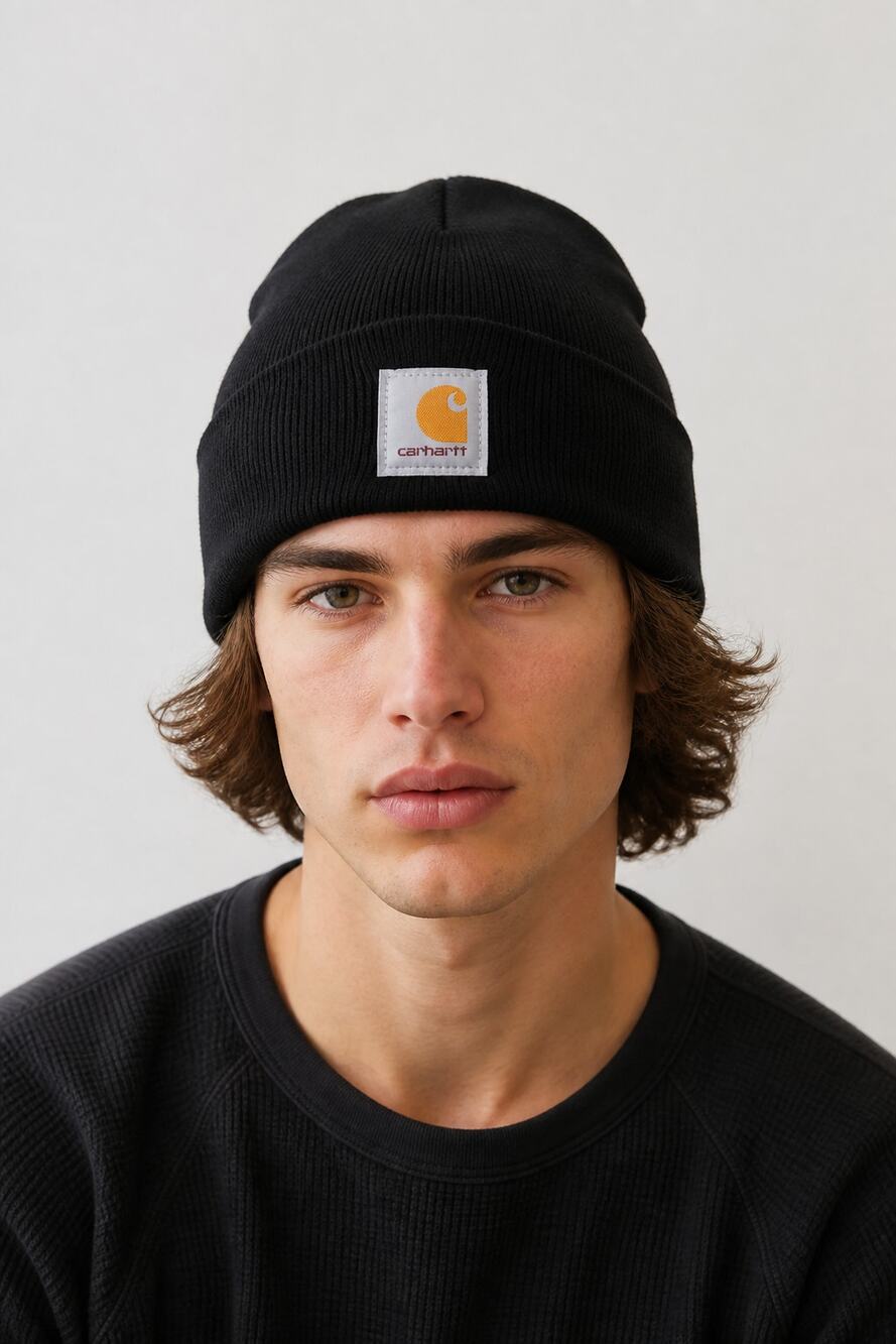 Carhartt Black Knit Beanie Hat